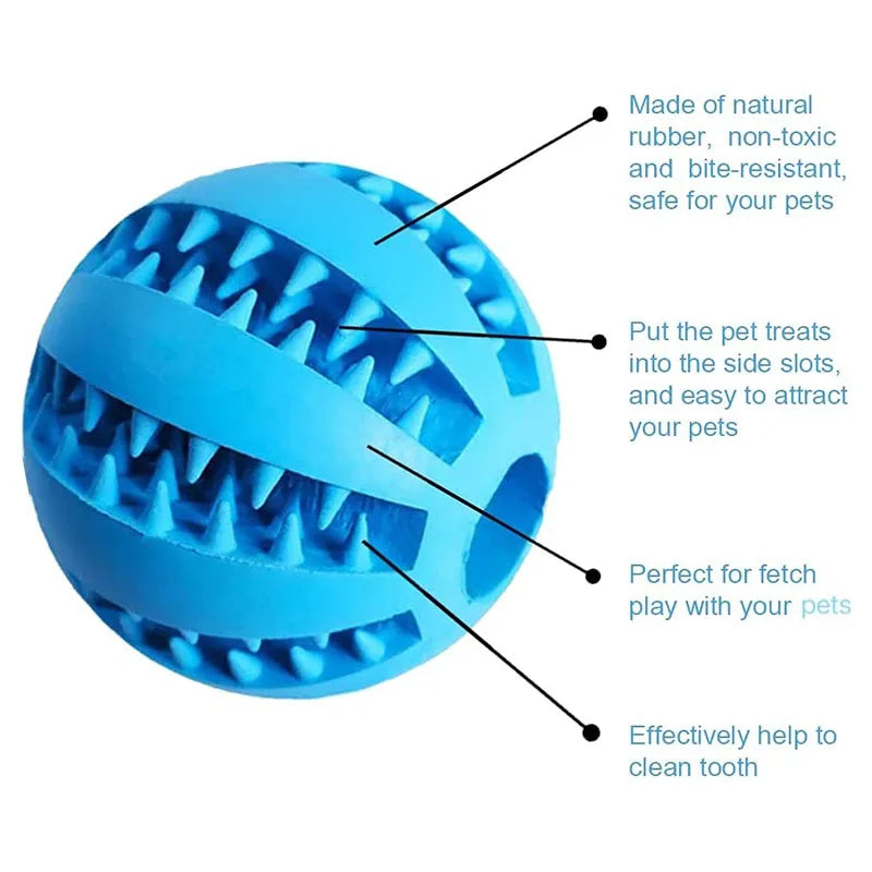 Interactive Rubber Dog Toy Ball & Feeder